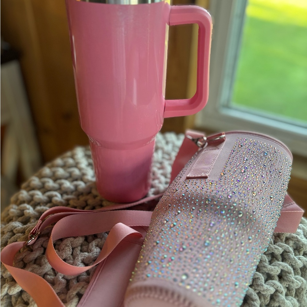 Pink Rhinestone Embellished Bag - Picture 2 of 4